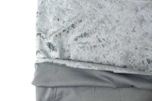 Silver Crushed Stretch Velvet Knit Fabric by the yard ATK00466R